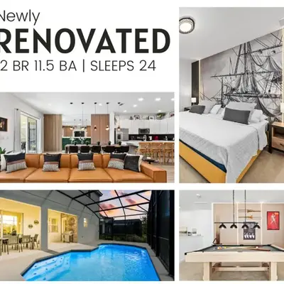 Fresh Amazing Family Home. Private Pool. Game Room. Sleeps 24