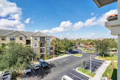 an aerial view of a street with buildings at Newly Renovated Condo wFREE Resort Access in Orlando