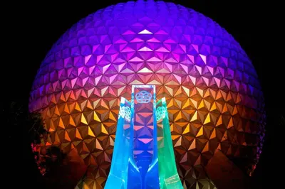 a view of the peace dome at night at 2788 Windsor Hills in Orlando