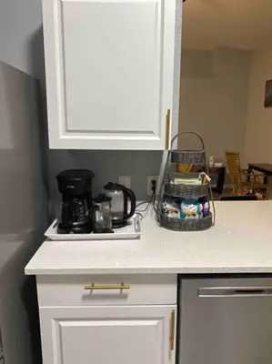 a kitchen with a counter top with a coffee maker at Florida Suburban Oasis ~ Lk Mary/Sanford Florida! in Sanford