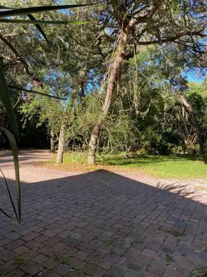 a brick path in a park with trees and grass at Spacious and relaxing Home - Longwood, Florida in Orlando