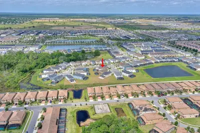 an aerial view of a park with a resort at Sea Shore at Solara Resort by Shine Villas #401 villa in Orlando
