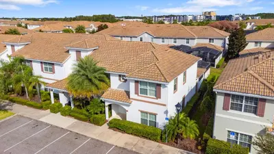 an overhead view of a row of houses at Amazing 5 Bedrooms4 BathsPool at Storey Lake Resort in Kissimmee