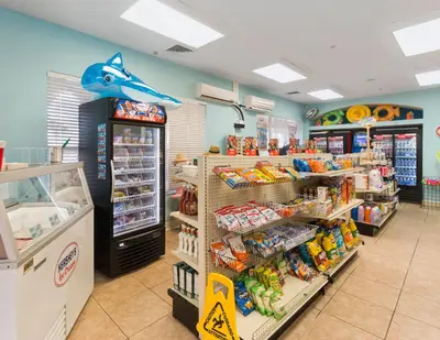 a grocery store with a shark on the wall at Charming 3BR Townhome Private Pool Walk to Clubhouse 9 Min Disney in Orlando
